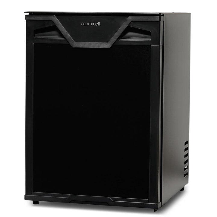 Roomwell UK High Cool Absorption Minibar, Solid Door 30 Liters, H 49 x W 40 x D 40.6 cm, 100% Silent, Ultra-Cooling, CFC/HCFC Free, Color Black - HorecaStore