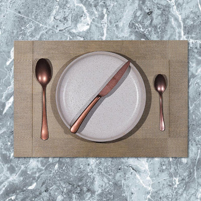 THS 951.251 Poly Vinyl Placemat Golden 30.5 X 45.7 cm, Pack of 10