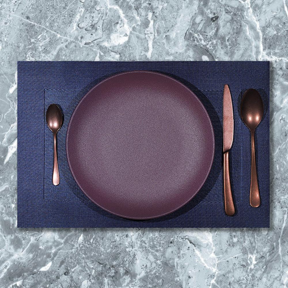 THS 951.249 Poly Vinyl Placemat Blue 30.5 X 45.7 cm, Pack of 10