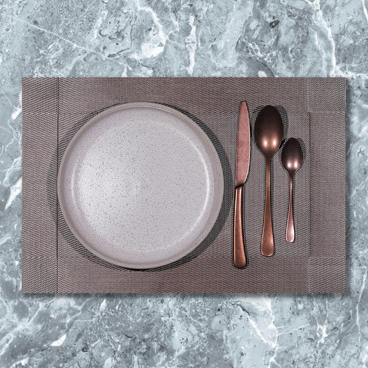 THS 951.252 Poly Vinyl Placemat Bronze 30.5 X 45.7 cm, Pack of 10
