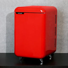 Roomwell Retro Compressor Minibar 38 Litres, H 65.5 x W 40 x D 44 cm, Energy Efficient, Fast Cooling, Color Red
