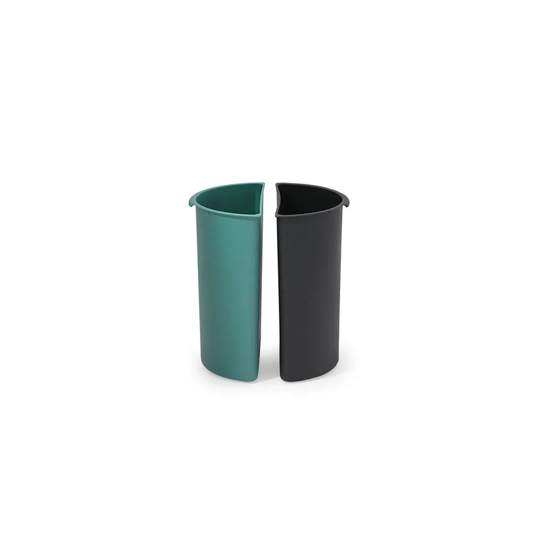 Roomwell Metal Duo Seperation  Recycle Guestroom Bin 2 x 5 Litres, Color Black