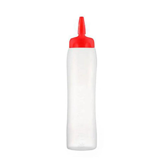 Squeeze Sauce Bottle With Lid 75 cl 7.5 x 25.1 cm Red   HorecaStore