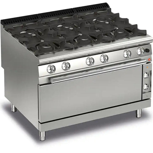 Baron Q90PCFL/G1201 Gas Range 6 Burners With Oven & Cabinet, Electric Power 41.9 kW - HorecaStore