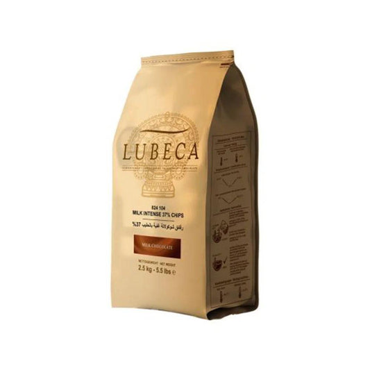 Lubeca Milk Chocolate Chip (37%) 1 x 2.5 Kgs - HorecaStore