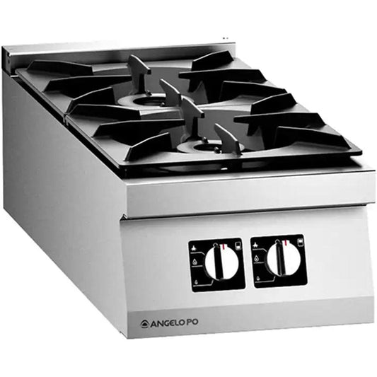 Angelo Po 0N0FAA Gas Cooking Range 2 Burners, Gas power 17 kW, 40 X 92 X 25 cm - HorecaStore