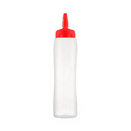 Araven Squeeze Sauce Bottle with lid 35 cl/12 oz. 6 cm x 20.3 cm, Red