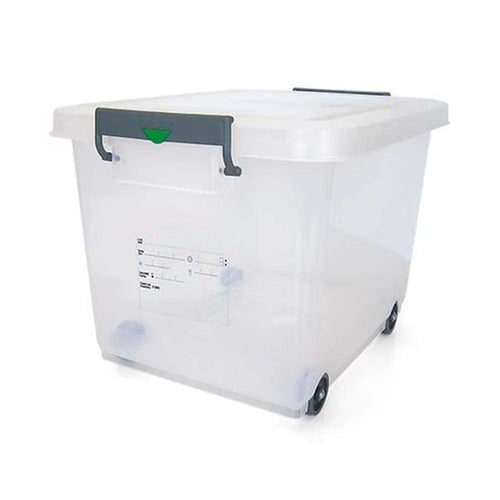 Araven Deep Food Storage Container with Lid & Wheels 60 L 53 cm x 39.6 cm x 37.8 cm