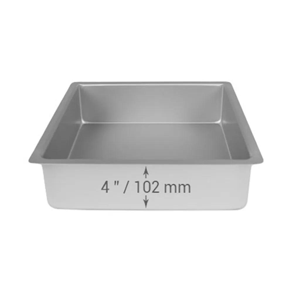 Aluminium Square Cake Pan 10.16 x 33.02 x 33.02 cm   HorecaStore