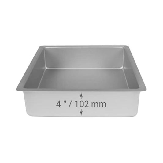 Aluminium Square Cake Pan 10.16 x 33.02 x 33.02 cm   HorecaStore