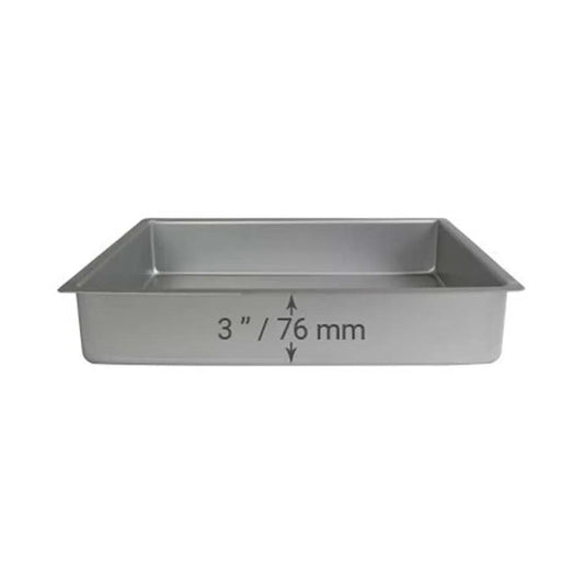 Aluminum Oblong Cake Pan 40.64 x 30.48 x 7.62 cm   HorecaStore