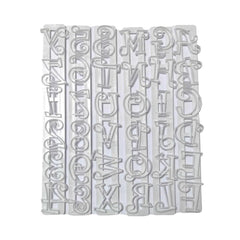 THS Plastic Alphabets & Numbers Rulers Fondant Cutter Embossed Mold Set