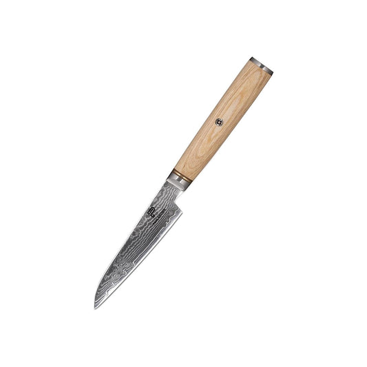 Paul Brown S35VN Steel Paring Knife With Wooden Handle, Blade Length 10 cm