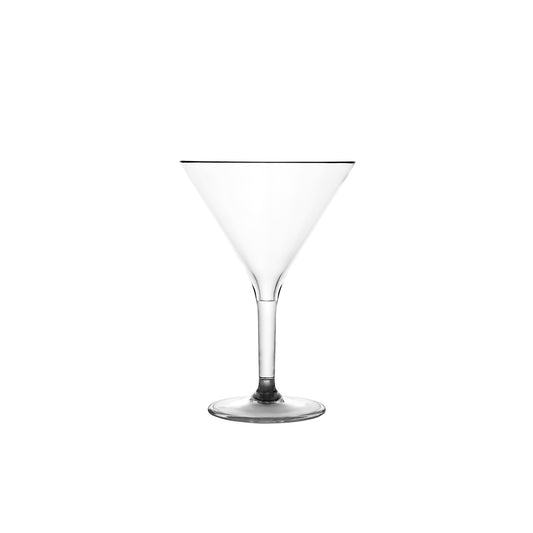 Tribeca Premium  Polycarbonate Pc White  Martini Glass 200 ml, BOX QUANTITY 48 PCS