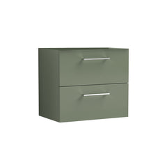 Bagnodesign Zephyr Wall Mounted Double Storage Unit, Satin Green, 60x38.3x53.9 cm