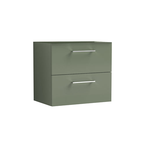 Bagnodesign Zephyr Wall Mounted Double Storage Unit, Satin Green, 60x38.3x53.9 cm