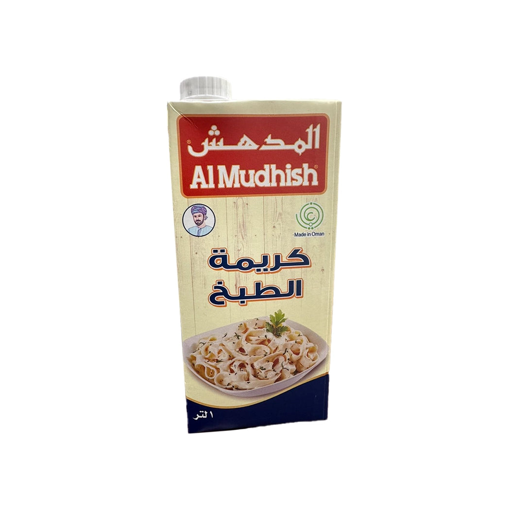 Almudhish UHT Treated Cooking Cream 18% Fat, 1 L x 12 Packs