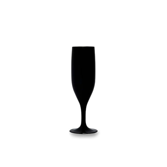 Tribeca  Premium  PolycarbonatePc Black Champagne Glass 180 ml, BOX QUANTITY 24 PCS