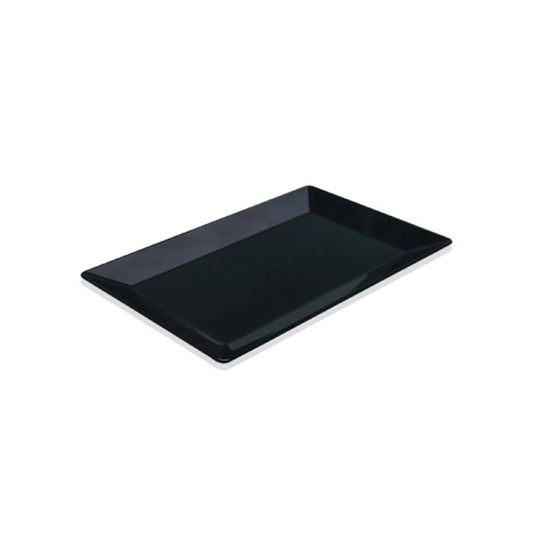 Tribeca Polycarbonate Black Rectengular Plate 18 X 28 Cm, BOX QUANTITY 40 PCS