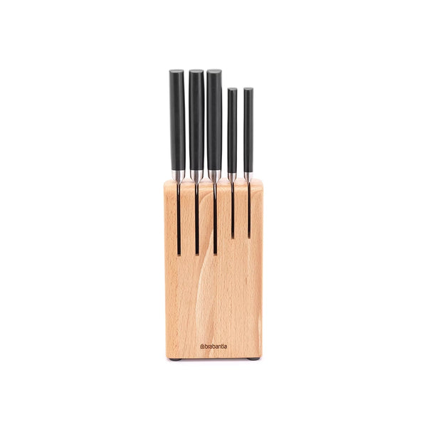 brabantia-wooden-knife-block-plus-knives-black