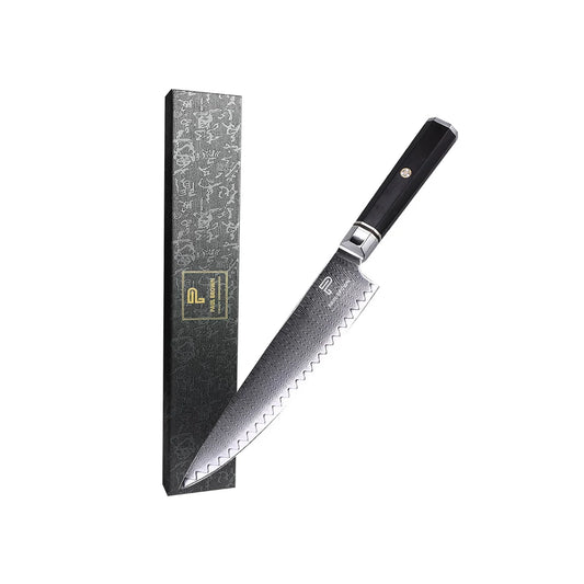 Paul Brown Knight Series VG10 Steel Chef Knife With Octagon Wooden Handle, Blade Length 20 cm