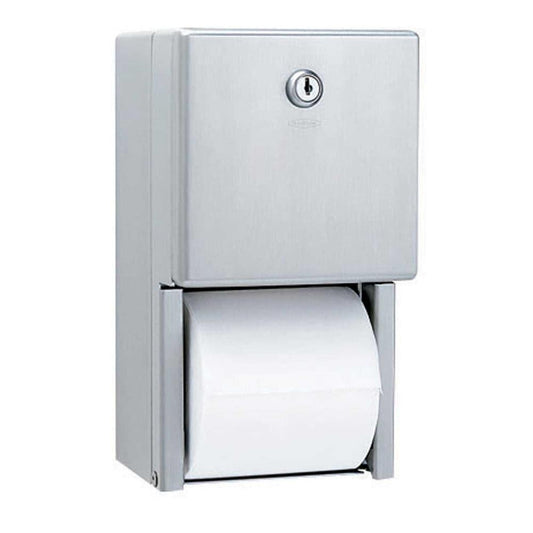 Bobrick Stainless Steel B-2888 Surface Mounted Multi Roll Toilet Tissue Dispenser 6-1/16? W x 11? H x 5-15/16? D - HorecaStore