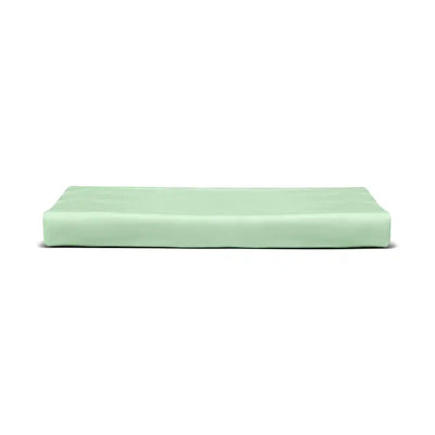 ths giza cotton queen flat bed sheet slit green