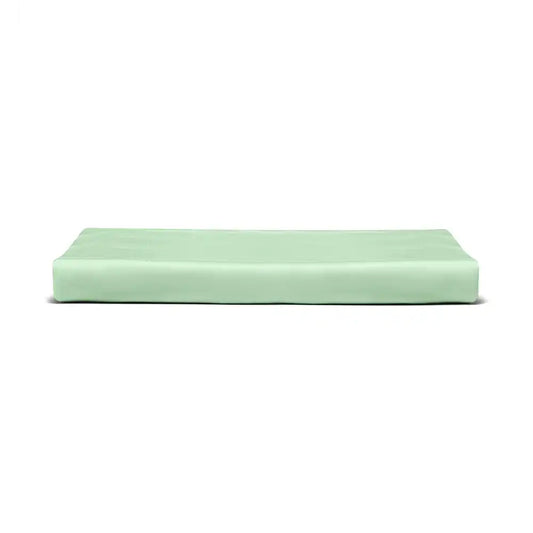 ths giza cotton queen flat bed sheet slit green