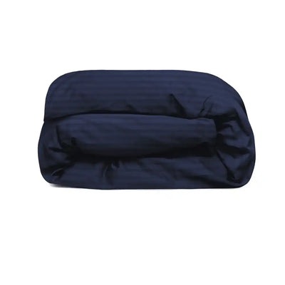 ths eternal stripes double queen cotton duvet cover navy blue