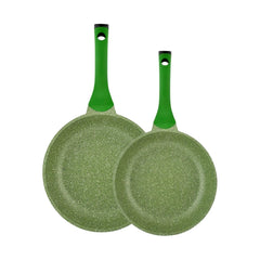 Prestige Aluminium Twin Fry Pan, Green