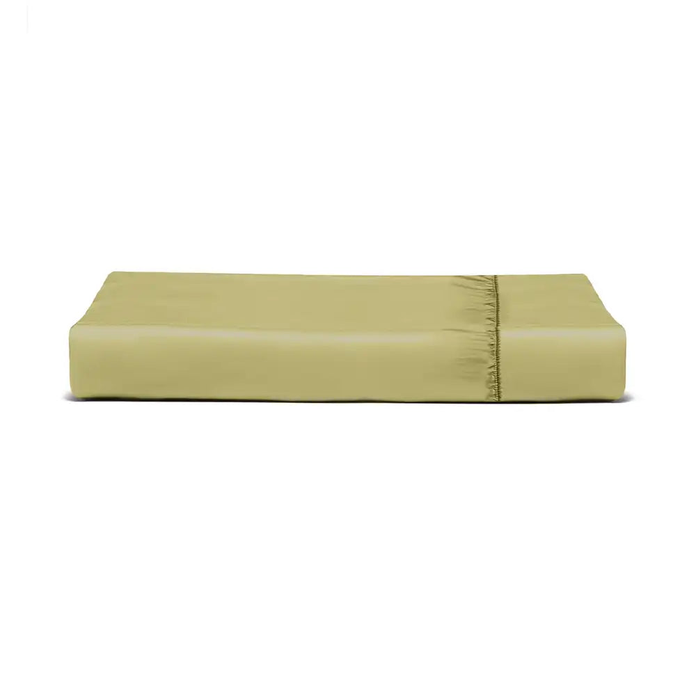 ths giza cotton extra super king fitted bed sheet sage green