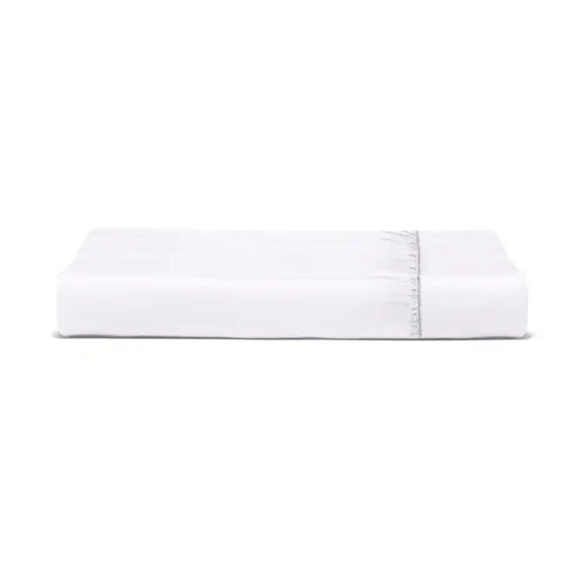 ths giza cotton queen fitted bed sheet white