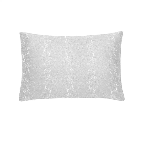 THS Elysian Paisley Single Jacquard Cotton Pillowcase Grey