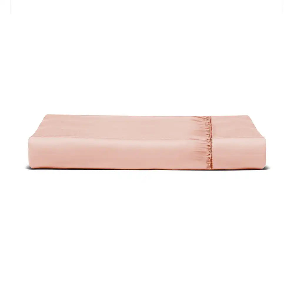 ths giza cotton single xl fitted bed sheet rose