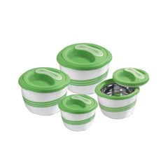 Winsor Plastic/stainless steel Palazio Matt Casserole set of 4, Green