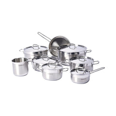 Korkmaz Stainless Steel Alfa Grande Cookware, Set of 14