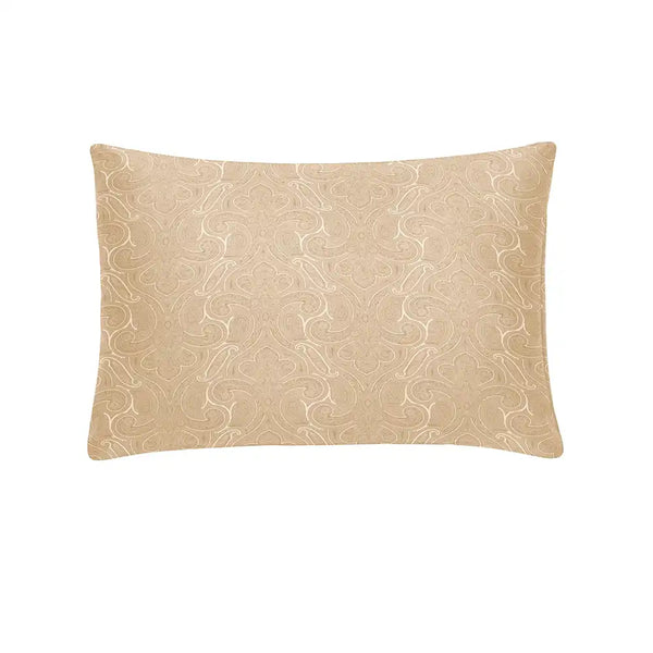 ths elysian paisley single jacquard cotton oxford pillow cover gold