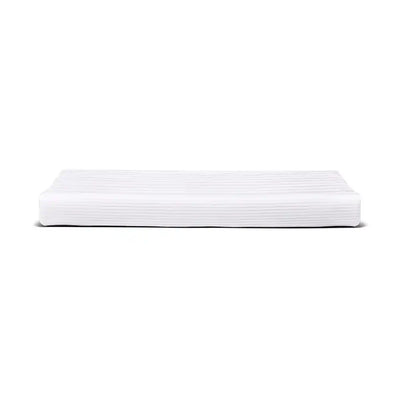 ths zen stripes king cotton flat bed sheet white