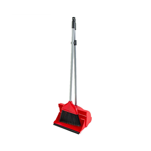 THS MR825 Long Handle Dust Pan Set Red