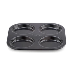 Prestige Bakeware Yorkshire Pudding Tin, 4 Cup Black