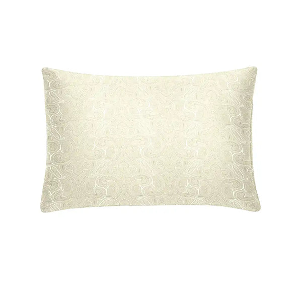 ths elysian paisley single jacquard cotton pillowcase ivory