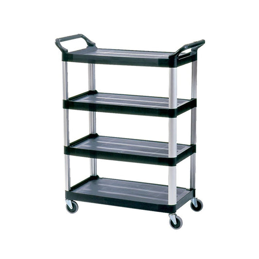 rubbermaid 4 shelves x tra utility cart with open sides