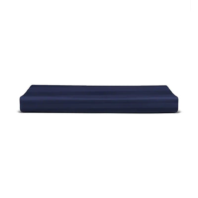 ths eternal stripes queen cotton flat bed sheet navy blue