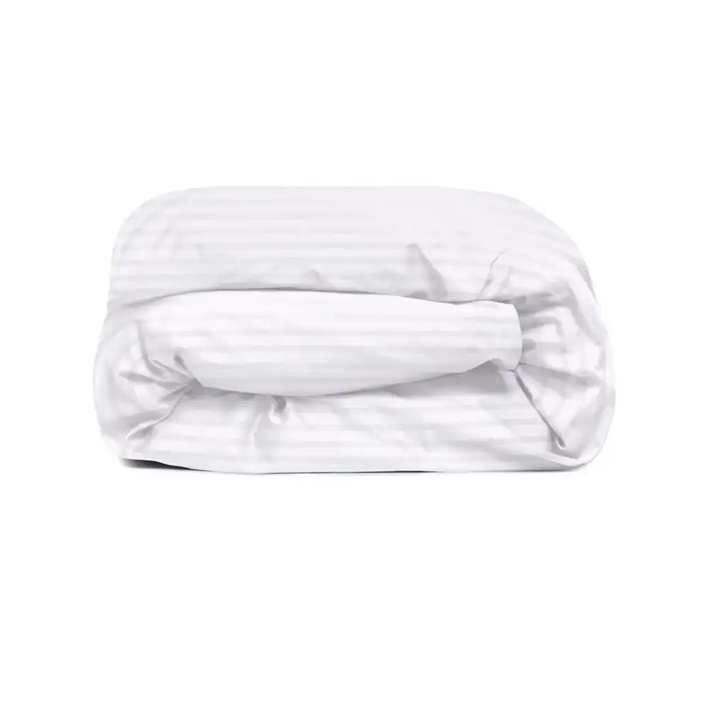 ths eternal stripes king cotton duvet cover white