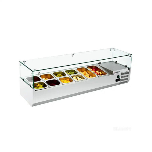 Lava Inox VXR1200 395 Salad Bar Without GN Containers, Glass Counter, Power 280W, 120 x 40 x 47 cm   HorecaStore