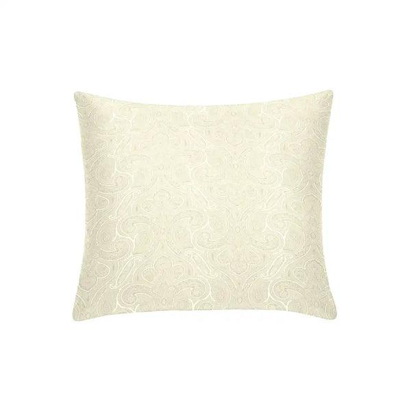 ths elysian paisley small cushion cover ivory