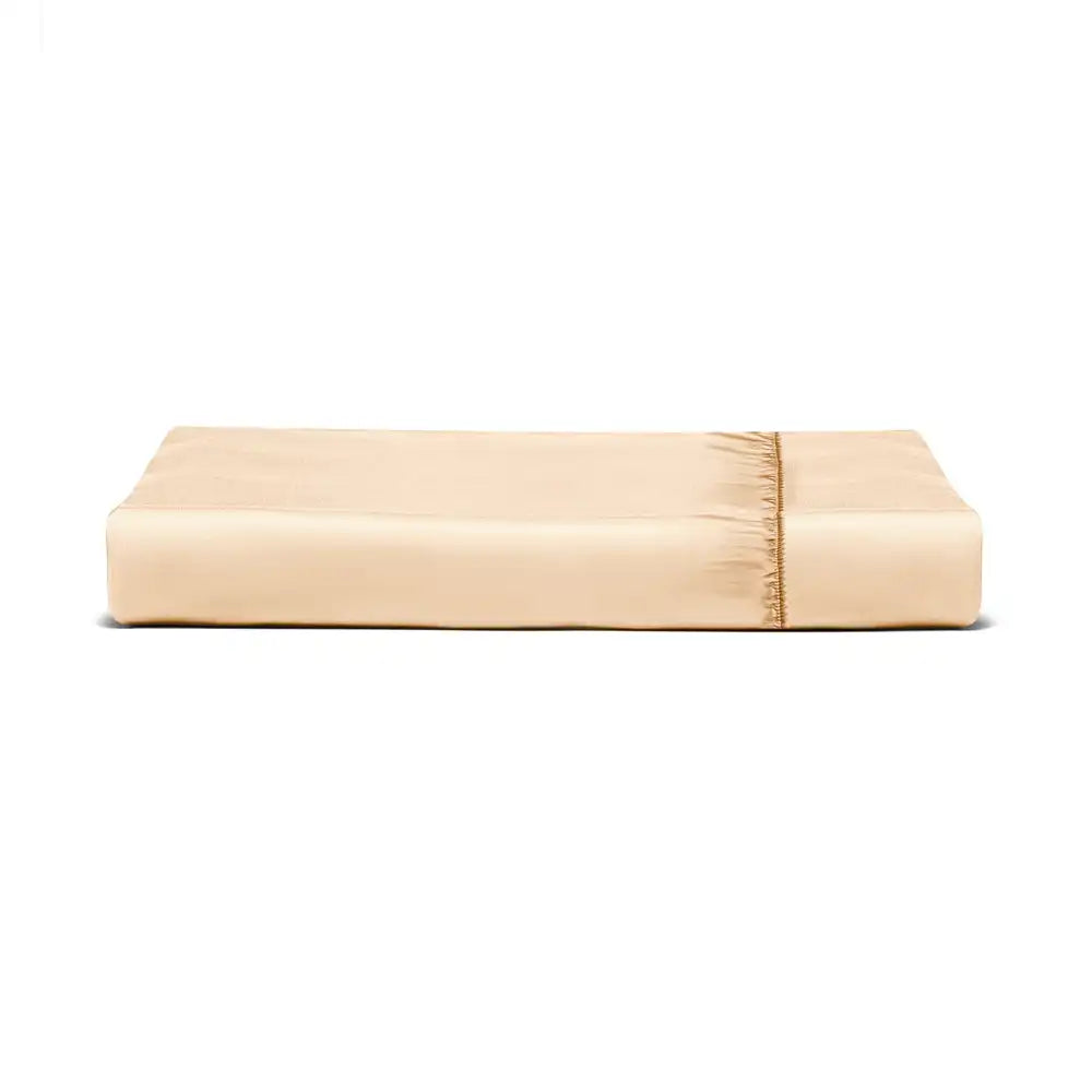 ths giza cotton extra super king fitted bed sheet beige