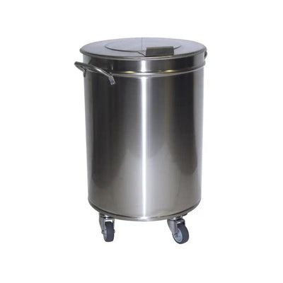 Inox Piave IP0003 Waste Bin With Manual Opening Lid, Capacity 90 L, 68.5 x 45 cm - HorecaStore