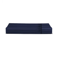 THS Eternal Stripes Queen Fitted Cotton Bed Sheet Navy Blue