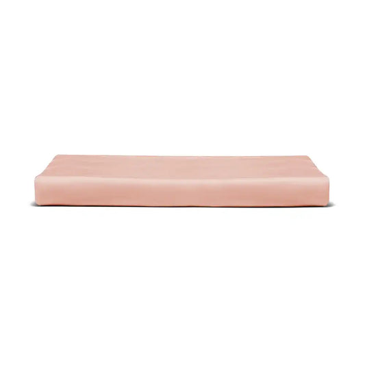 ths giza cotton queen flat bed sheet pastel pink